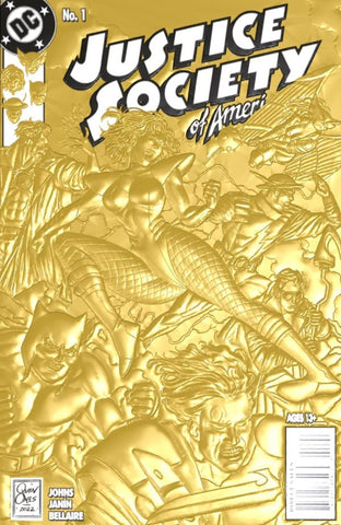 Justice Society of America 1 (2022) 90s Foil Embossed Variant Geoff Johns DC