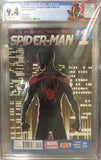 Miles Morales: Ultimate Spider-Man 1 (2014) 2nd Print CGC 9.4 WP Custom Label
